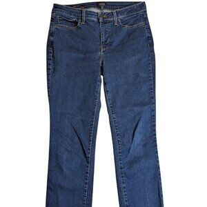 NYDJ Not Your Daughters Jeans Sheri Slim Lift X Tuck 5-Pocket Cooper Blue Size 8